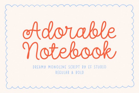 Adorable Notebook Font for Creative Web Design and Branding