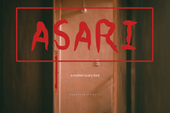 Asari: A Hand-Drawn Scary Font for Creative Crafters
