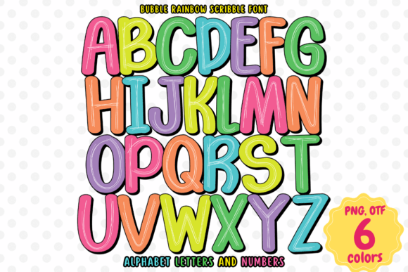 Bubble Rainbow Scribble: A Font for Creative Crafters and Printables
