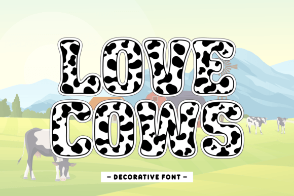 Love Cows: A Decorative Font That Elevates Brand Identity