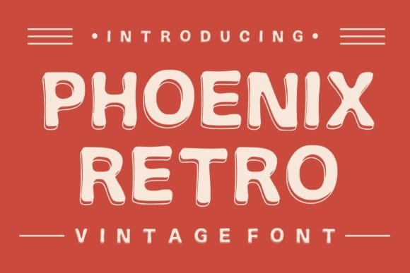 Phoenix Retro: A Bold Vintage Font for Creative Branding