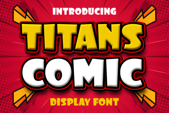Titans Comic: A Bold Font for Web Design and Brand Identity