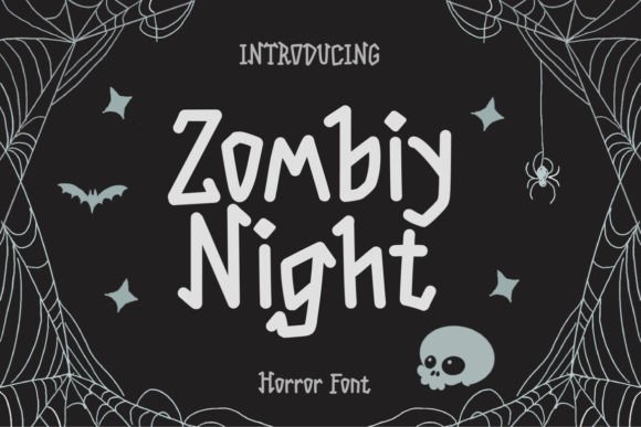 Zombiy Night: A Spine-Chilling Font for Creative Makers